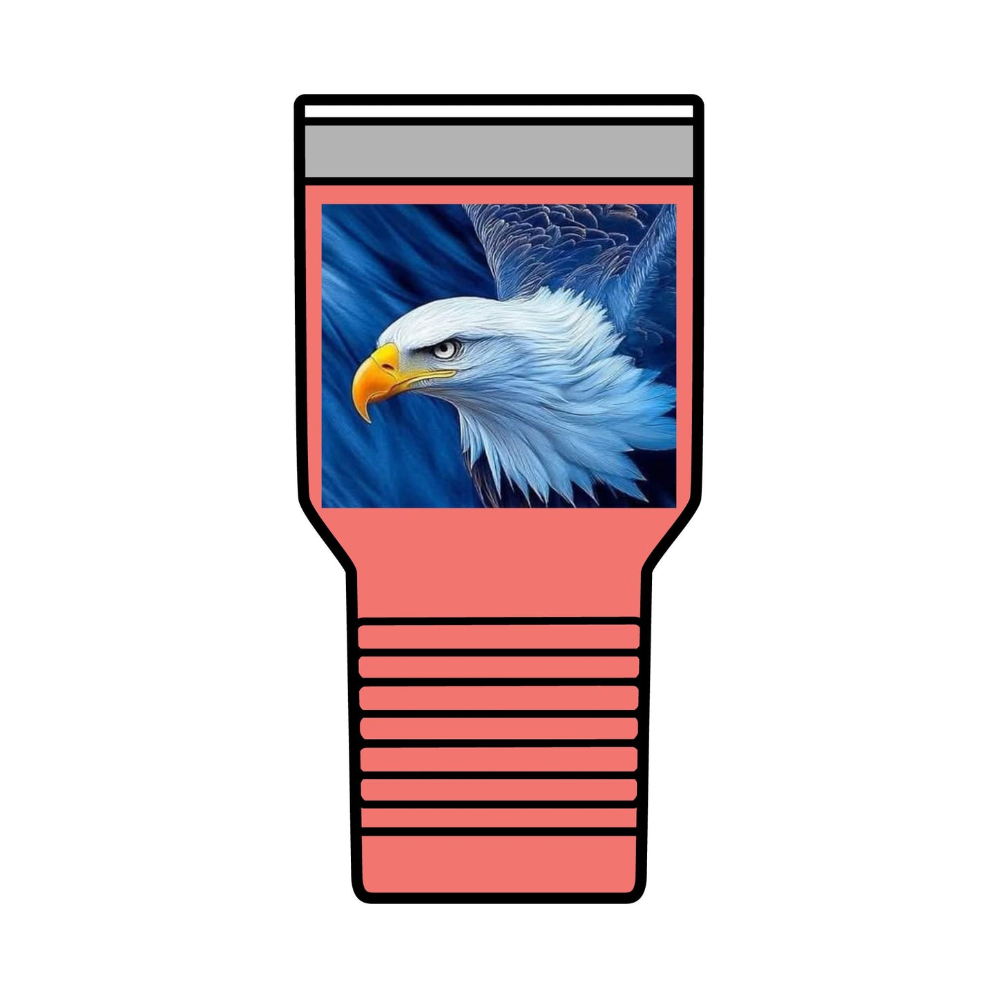 Eagle Insulated Tumbler, 30oz - Perfect for Outdoors, Camping, Gift for Nature Lovers, Travel Mug, Wildlife Enthusiasts
