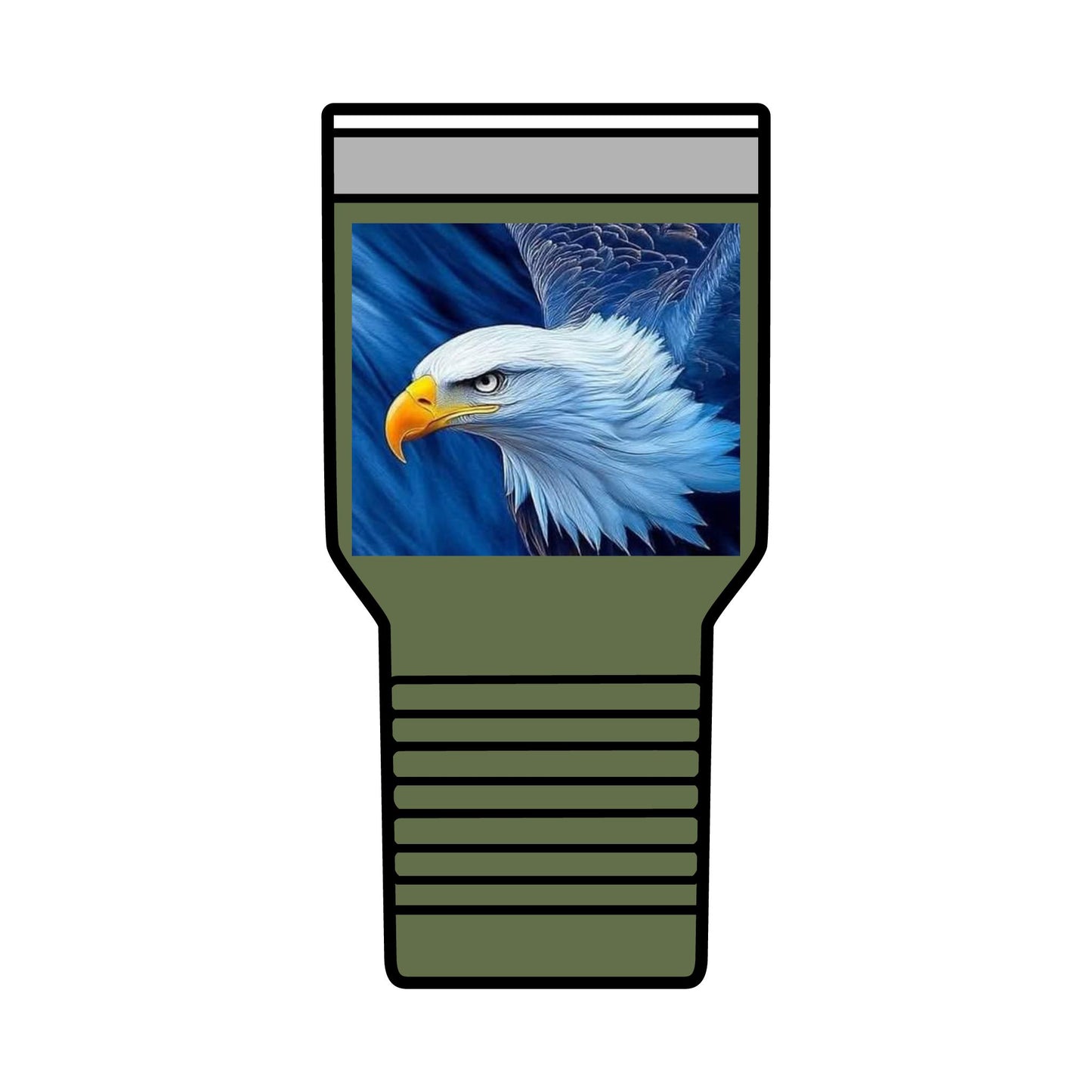 Eagle Insulated Tumbler, 30oz - Perfect for Outdoors, Camping, Gift for Nature Lovers, Travel Mug, Wildlife Enthusiasts