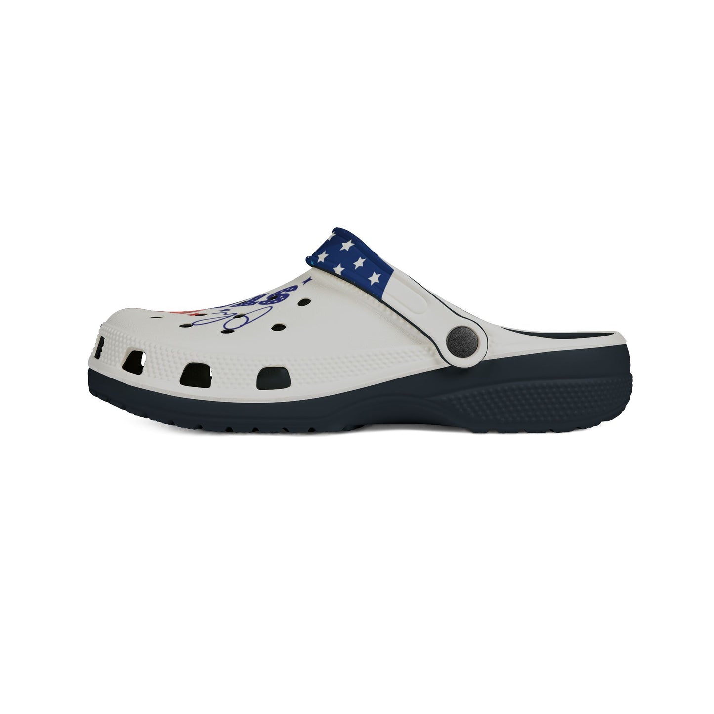 Patriotic EVA Foam Rubber Shoes, Comfortable Summer Footwear, Perfect for Holidays, Casual Wear, Fun Pool Shoes, Lightweight Sandals