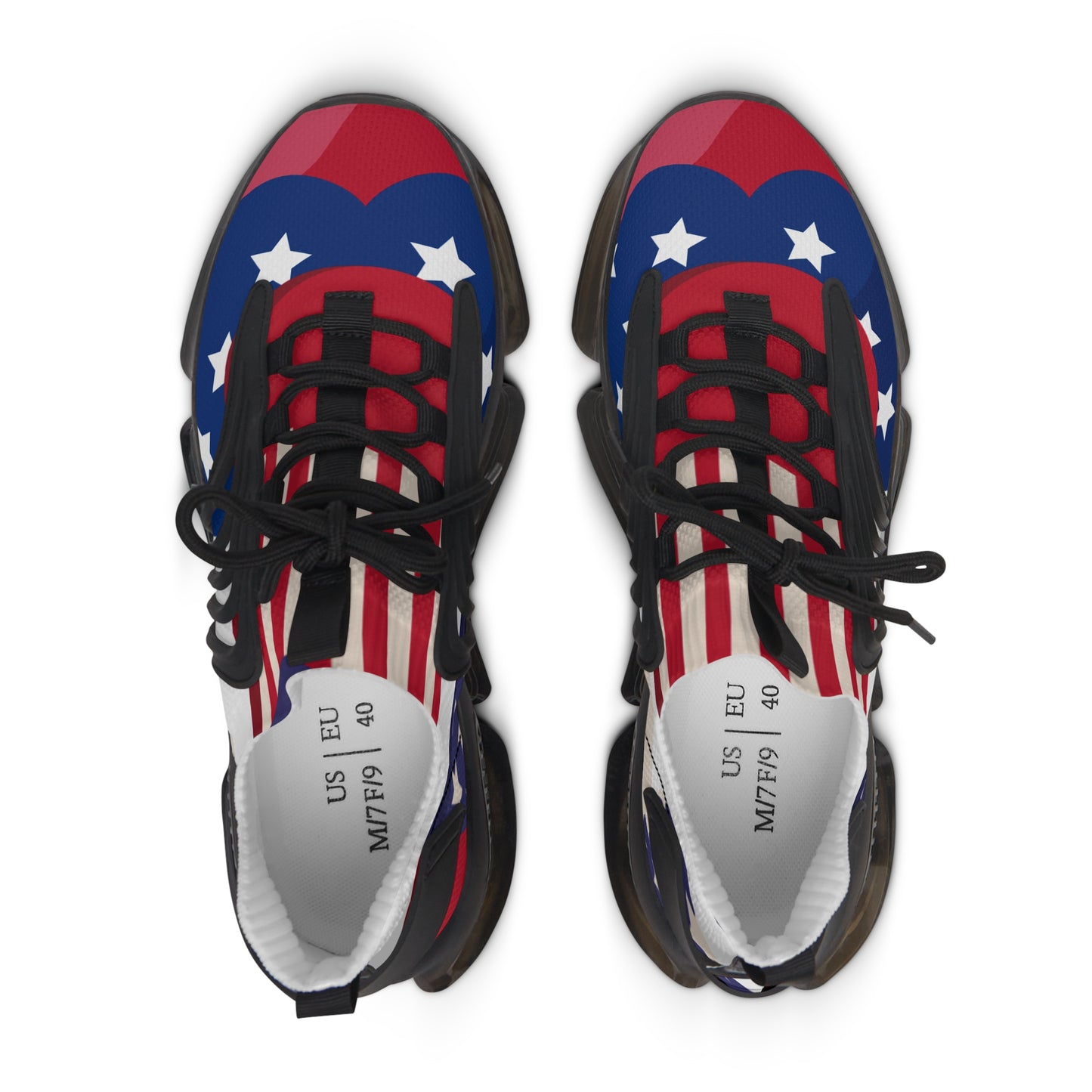 Patriotic Women's Mesh Sneakers, Ideal for July 4th, Casual Wear, Running, BBQs, Festivals