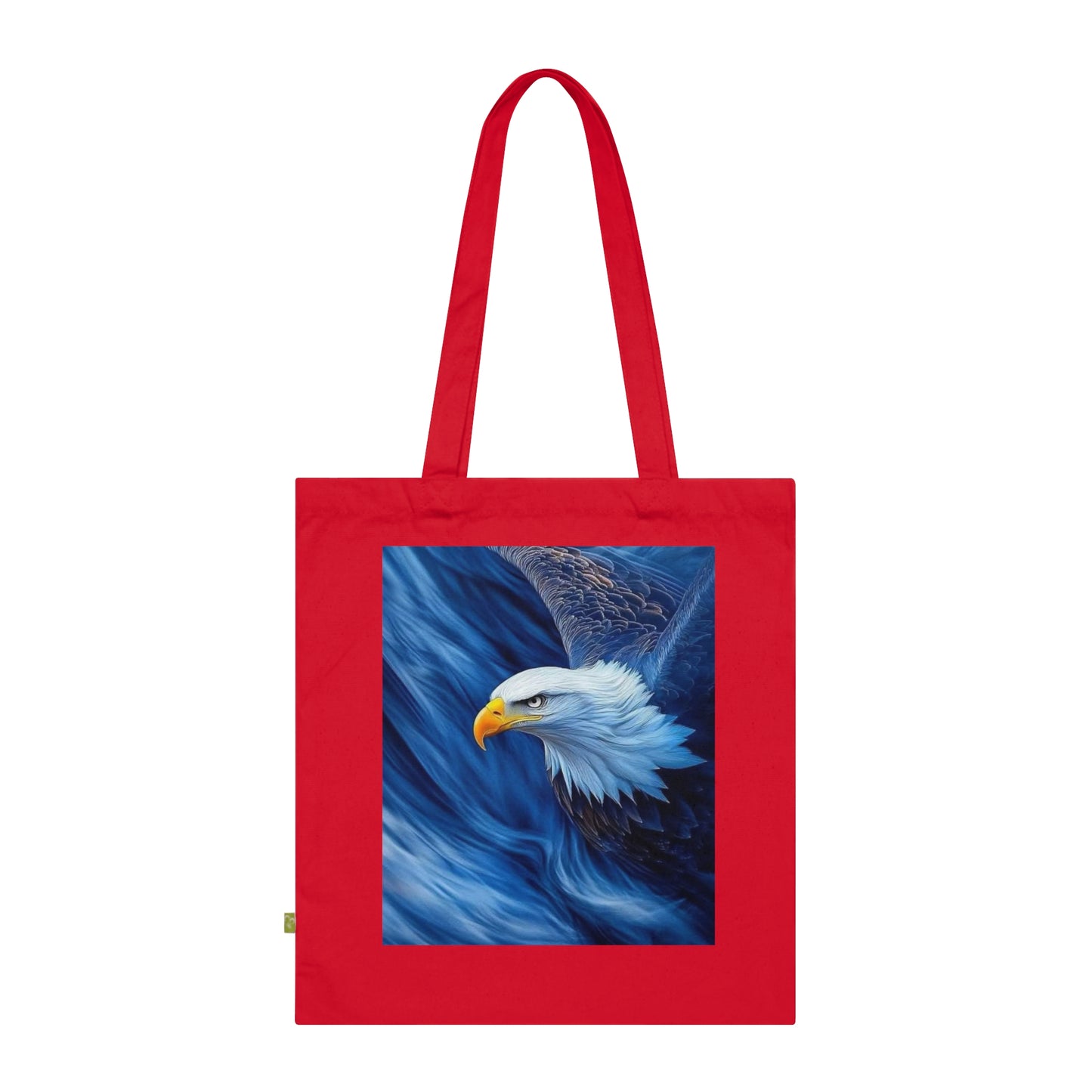Majestic Eagle Organic Cotton Tote Bag | Eco-Friendly, Reusable Shopping, Beach, Gym, Gift, Wildlife Love