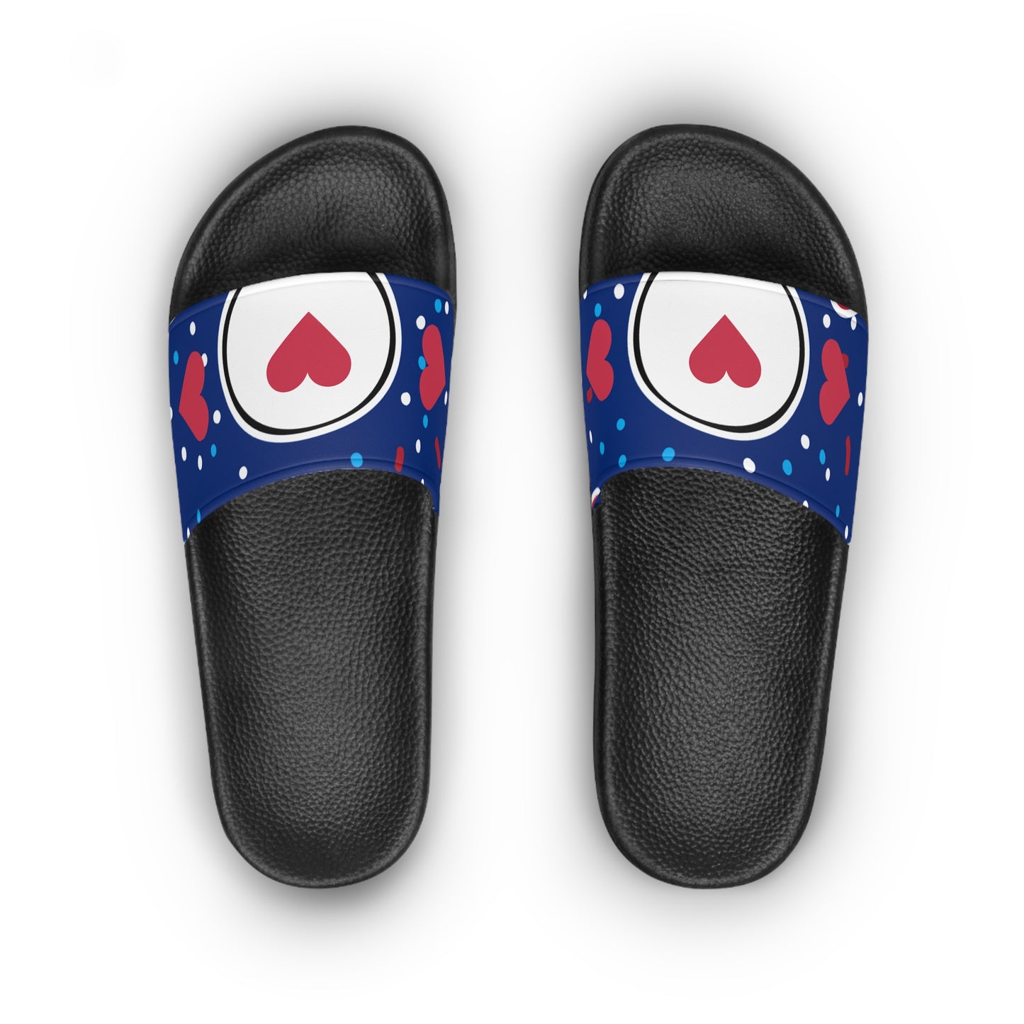 Comfortable Heart Pattern Women's Slide Sandals - Casual Summer Footwear