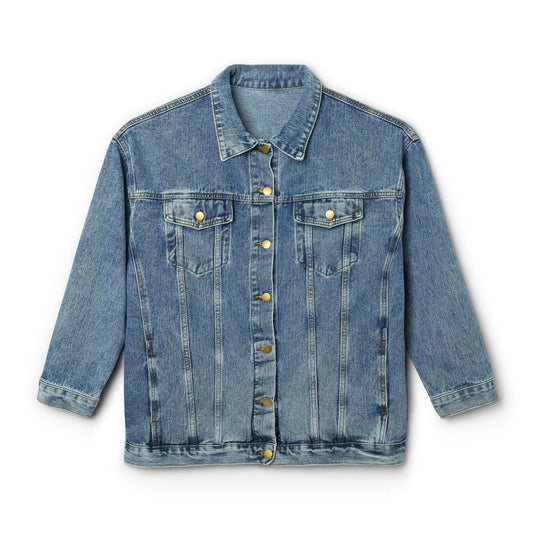 Cute Women's Denim Jacket with Heart Design - Perfect for Valentine's Day and Everyday Wear