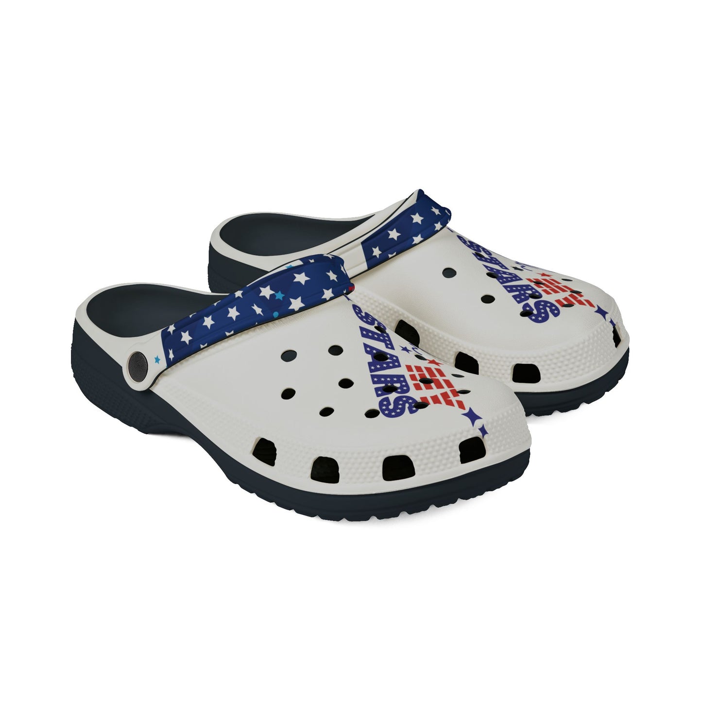 Patriotic EVA Foam Rubber Shoes, Comfortable Summer Footwear, Perfect for Holidays, Casual Wear, Fun Pool Shoes, Lightweight Sandals