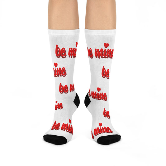 Heartfelt Love Cushioned Crew Socks | Valentine's Day Gift, Cozy Socks, Unique Gift for Her, Cute Fashion Socks, Fun & Comfy Wear