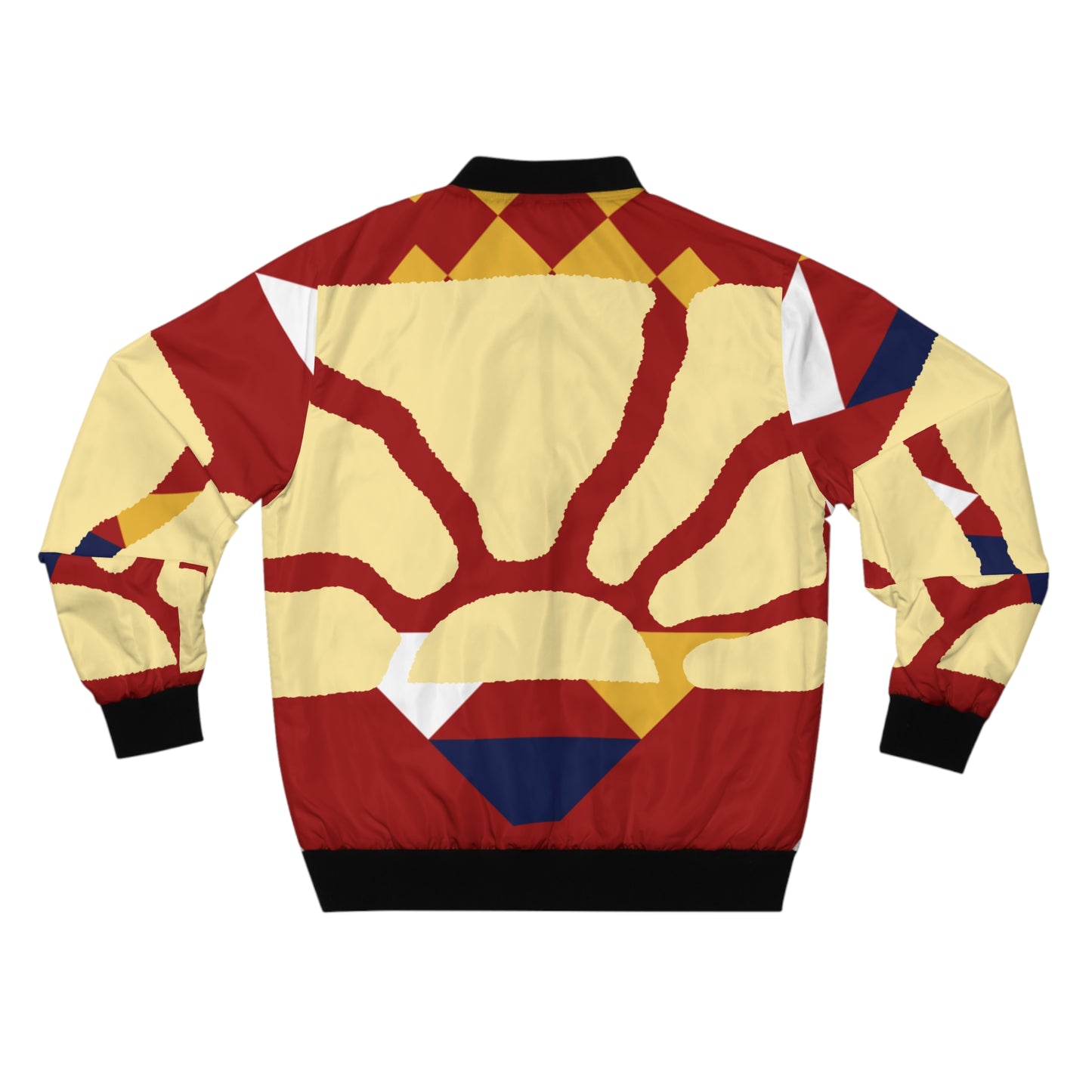 Vibrant Geometric Men's Bomber Jacket - Stylish Outerwear for Trendsetters