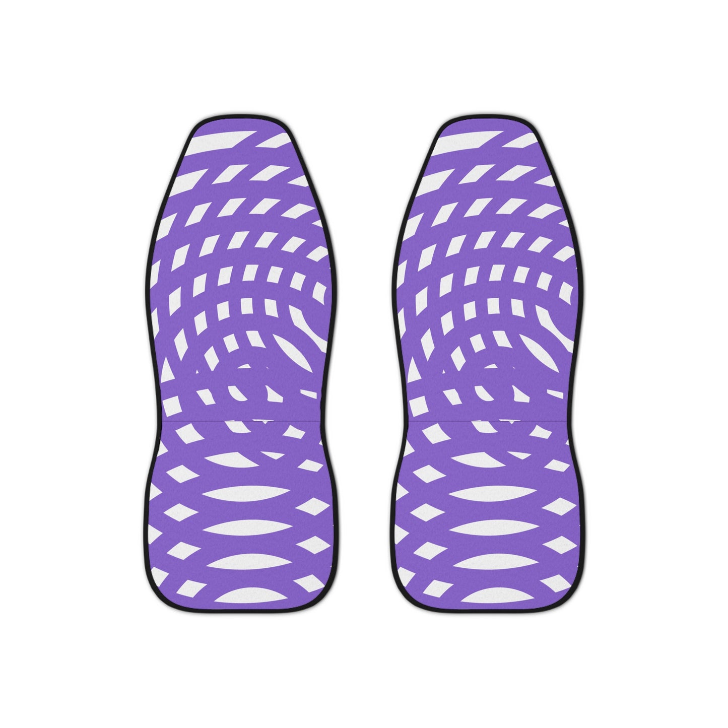 Purple Spiral Car Seat Covers - Funky Decor, Auto Accessories, Unique Gift,