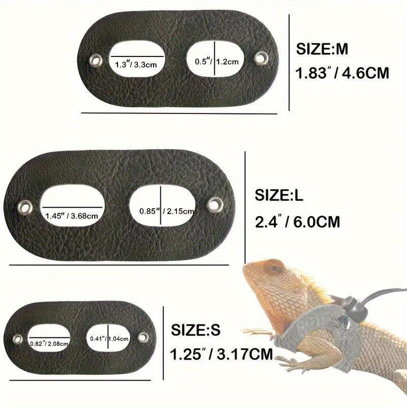 [Trending] Versatile Reptile Carrier Backpack with Leash Set - Durable Nylon, Zip Closure for Small Pets & Bearded Dragons