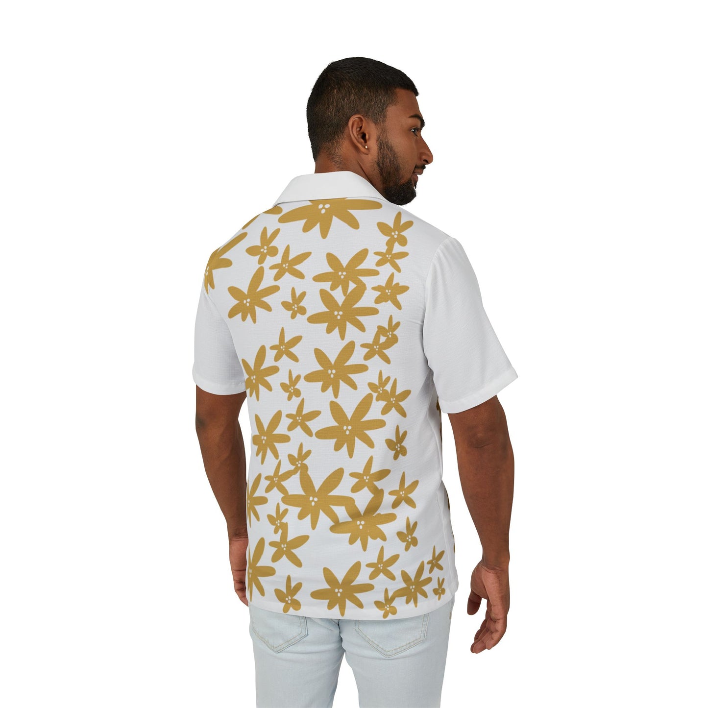 Tropical Floral Camp Shirt for Men, Vacation Shirt, Summer Style, Beachwear,