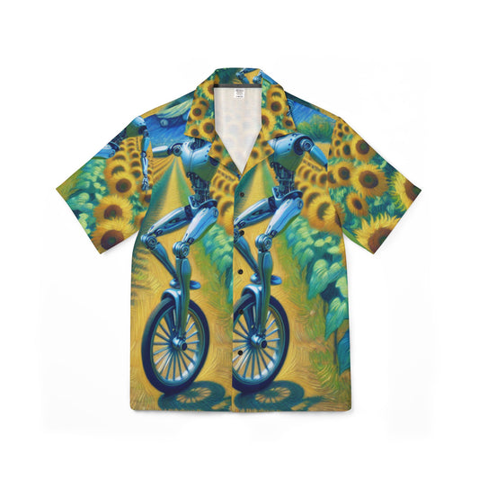 Artistic Hawaiian Camp Shirt for Men, Vibrant Summer Wear, Perfect for Tropical Getaways, Beach Parties, and Casual Outings, Unique Gift