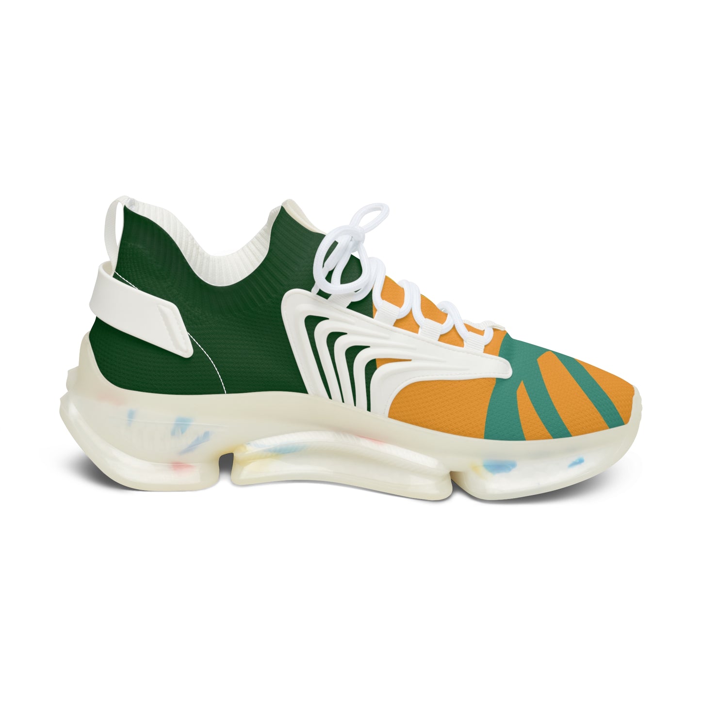 Women Colorful gold and green Mesh Sneakers for Active Lifestyle