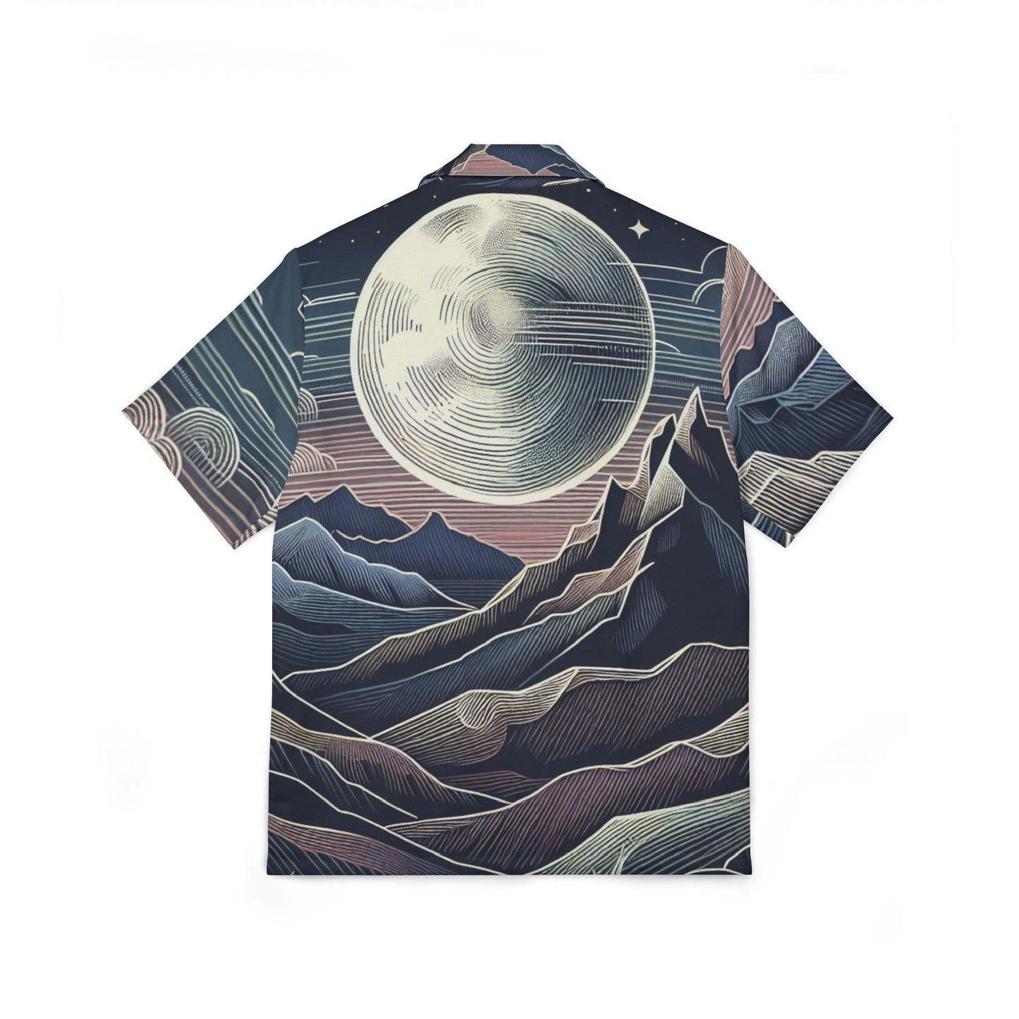 Cosmic Landscape Men's Hawaiian Camp Shirt - Stylish Summer Vacation Wear