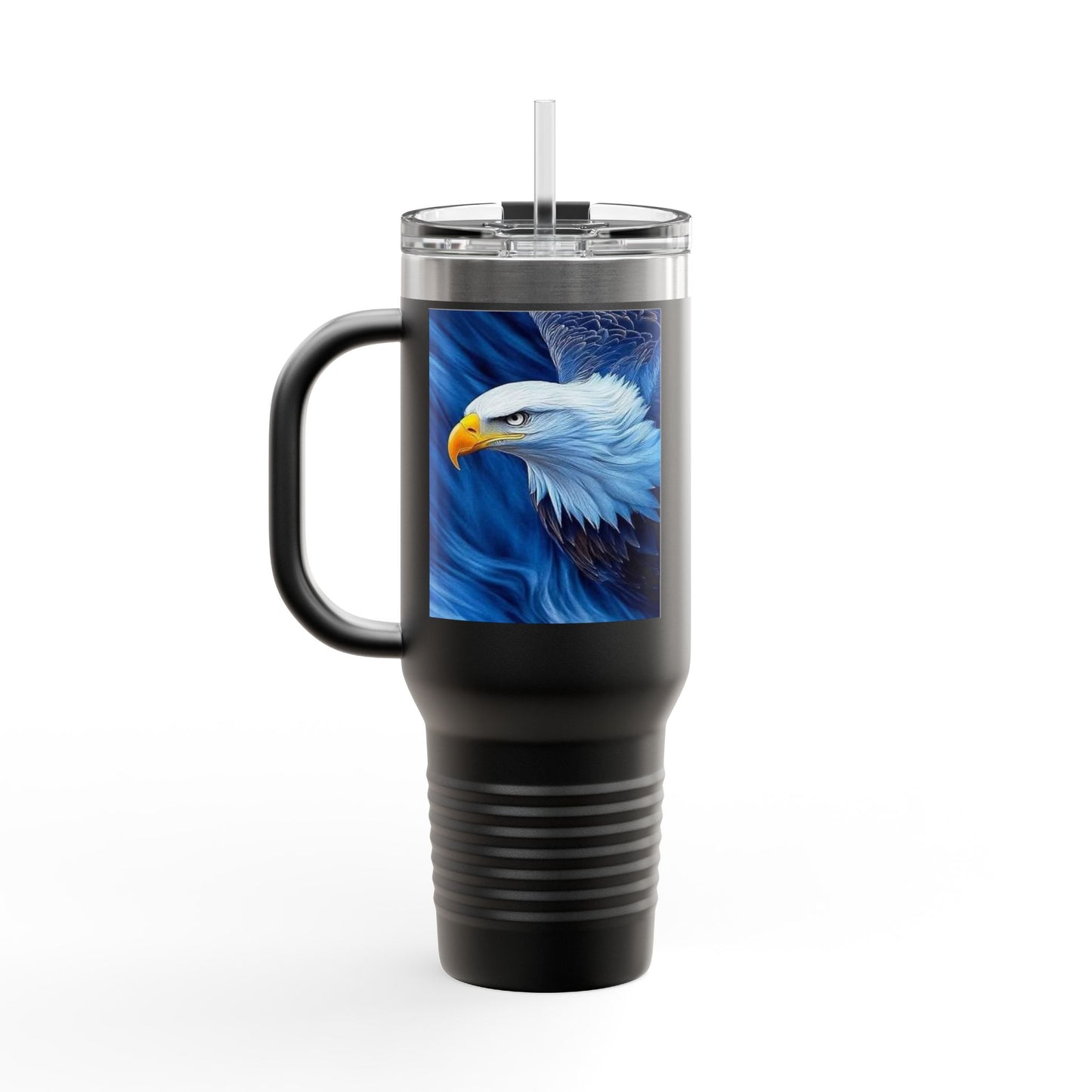 Majestic Eagle Insulated Travel Mug, 40oz | Travel Coffee Cup | Wildlife Lover Gift | Eco Friendly | Outdoor Adventure