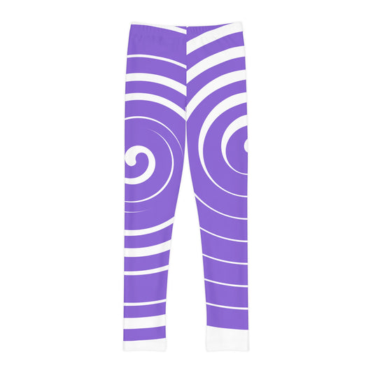 Youth Spiral Pattern Leggings Fun and Funky Activewear for Kids Perfect for Playtime Dance Exercise Gifts Home