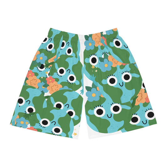Eco-Friendly Basketball Shorts, Fun Athletic Wear for Summer, Unique Print for Sports Lovers, Perfect Gift for Athletes, Active Lifestyle
