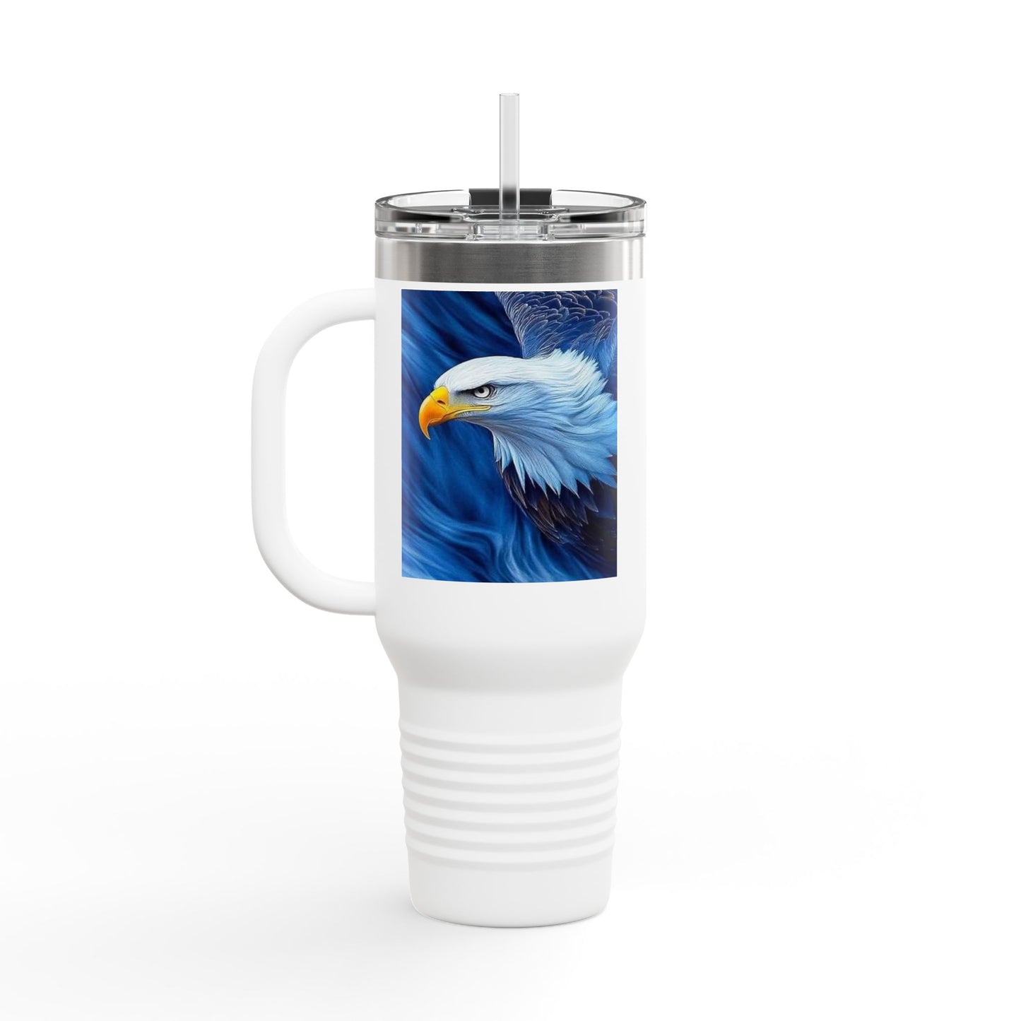 Majestic Eagle Insulated Travel Mug, 40oz | Travel Coffee Cup | Wildlife Lover Gift | Eco Friendly | Outdoor Adventure