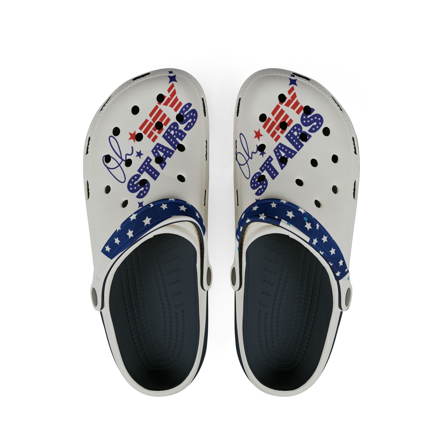 Patriotic EVA Foam Rubber Shoes, Comfortable Summer Footwear, Perfect for Holidays, Casual Wear, Fun Pool Shoes, Lightweight Sandals