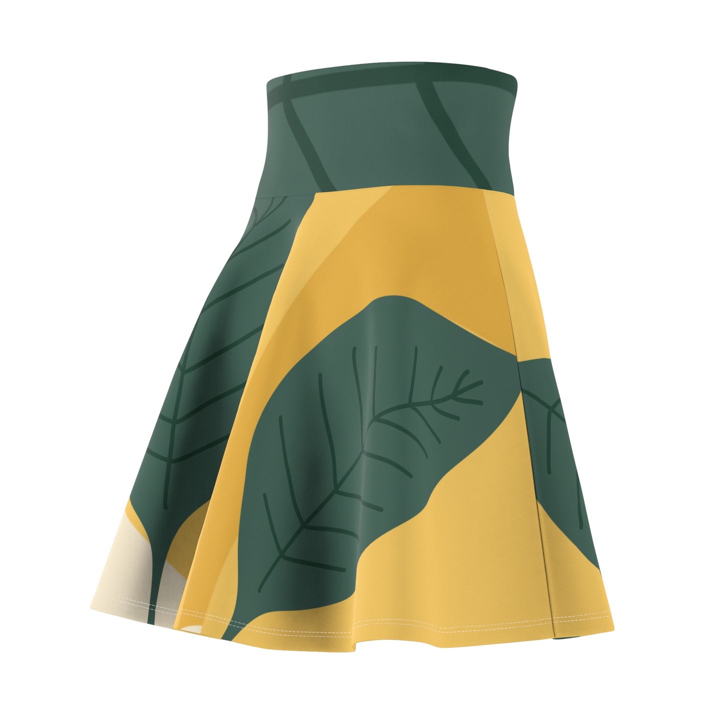 Chic Women's Skater Skirt - Vibrant Two-Tone Design for Spring & Summer Fashion