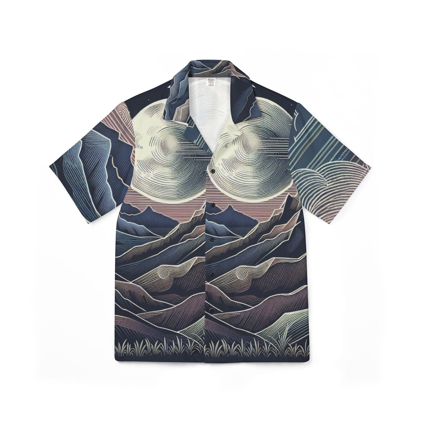 Cosmic Landscape Men's Hawaiian Camp Shirt - Stylish Summer Vacation Wear