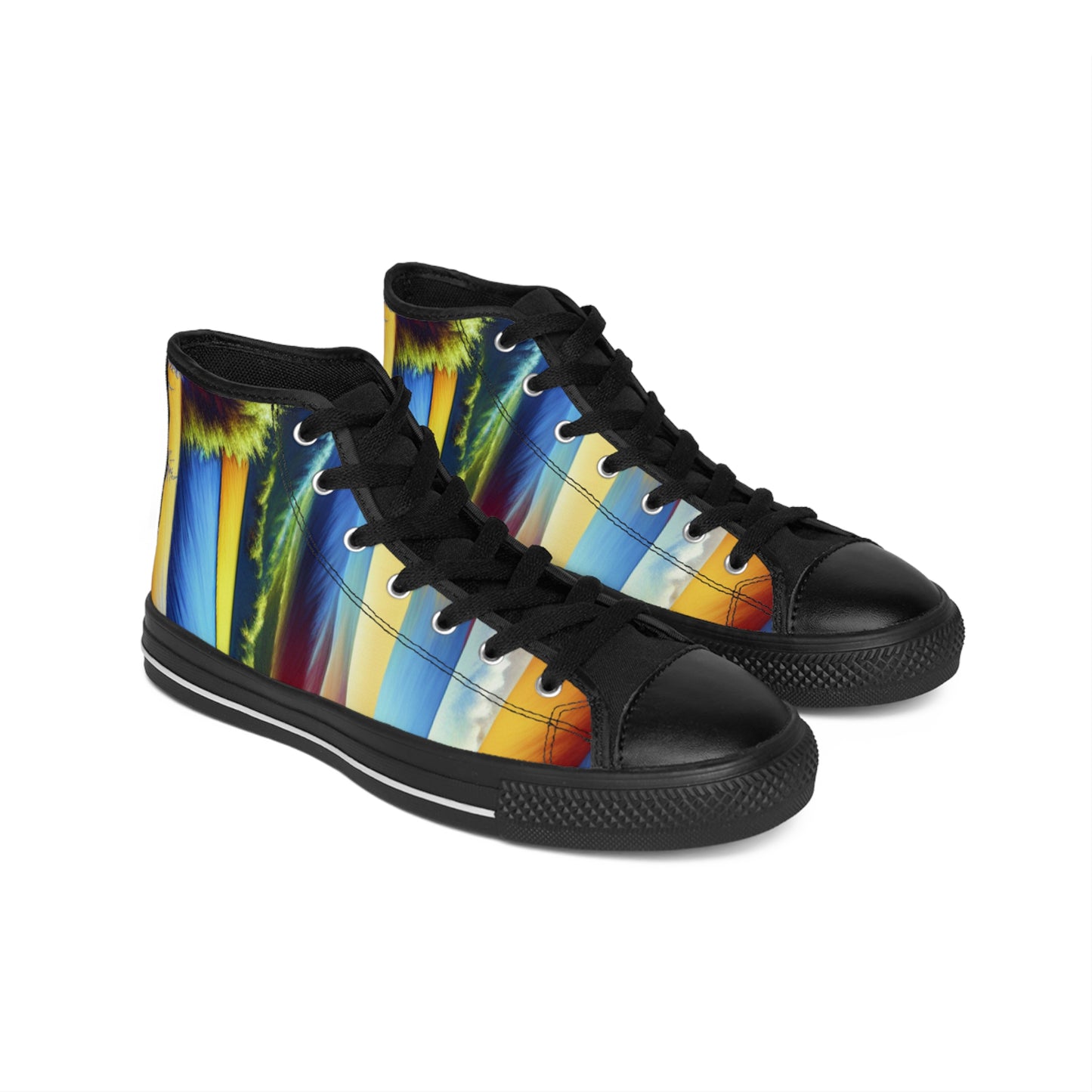 Vibrant Women's Classic Sneakers - Colorful High Top Shoes for Everyday Style