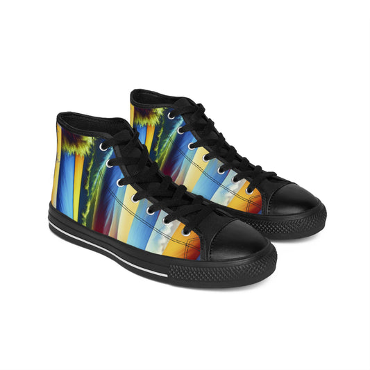 Vibrant Women's Classic Sneakers - Colorful High Top Shoes for Everyday Style