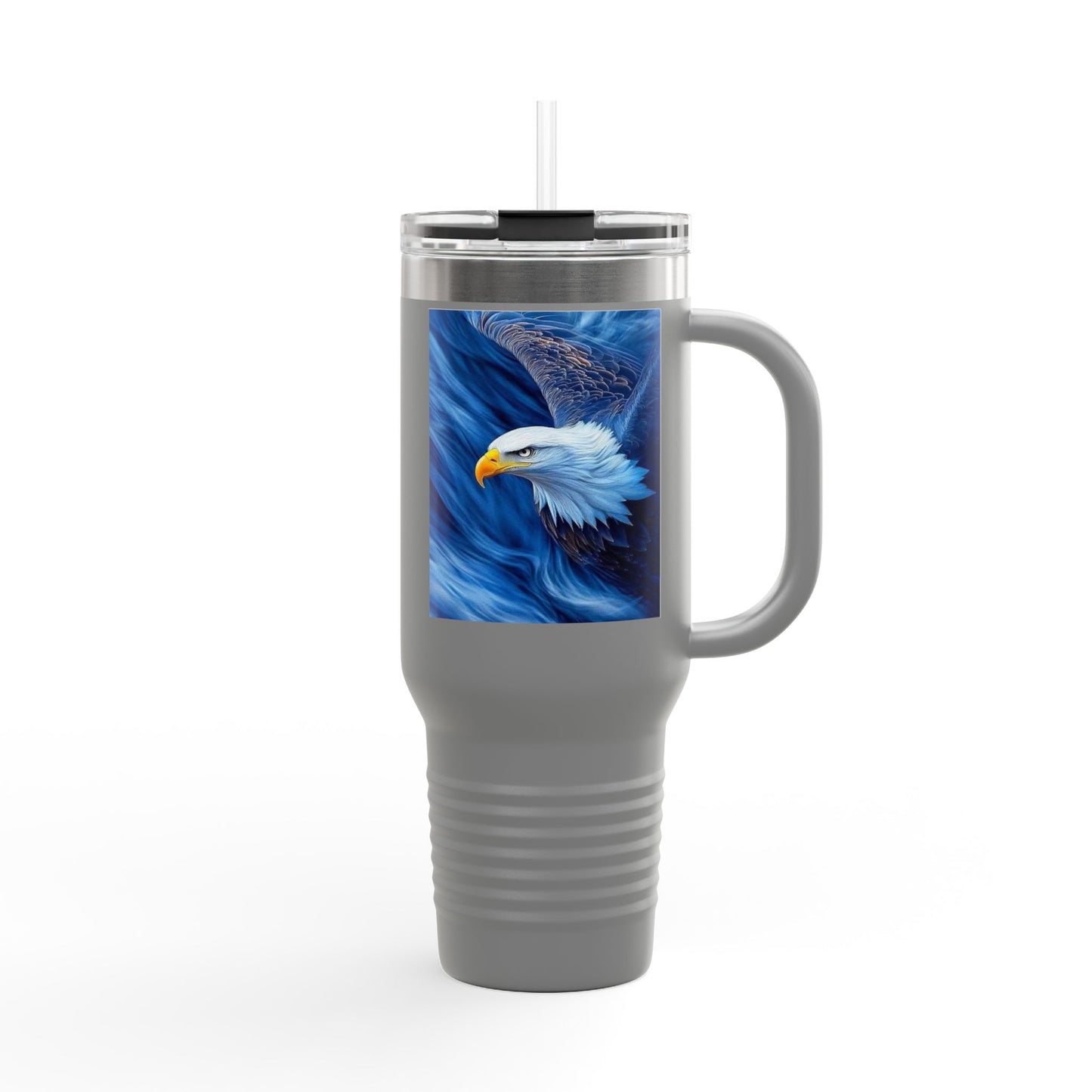 Majestic Eagle Insulated Travel Mug, 40oz | Travel Coffee Cup | Wildlife Lover Gift | Eco Friendly | Outdoor Adventure