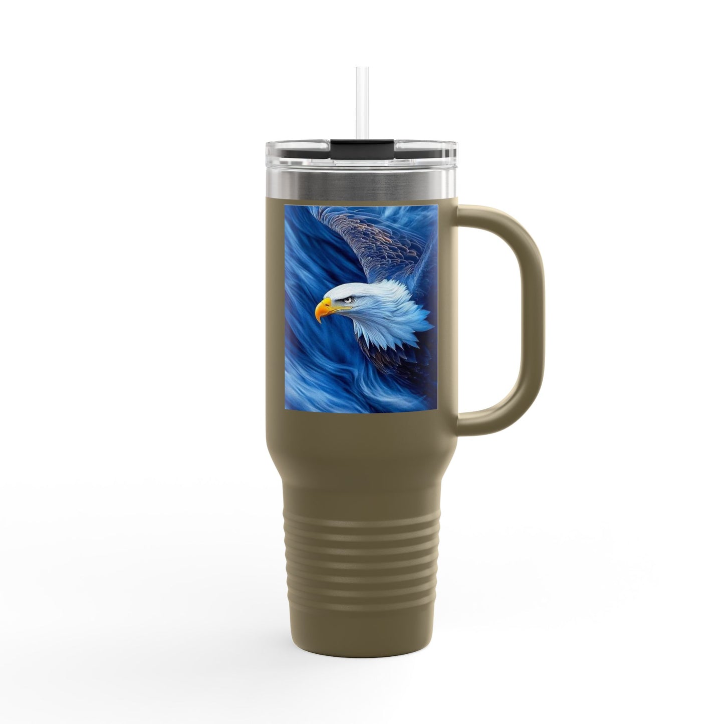 Majestic Eagle Insulated Travel Mug, 40oz | Travel Coffee Cup | Wildlife Lover Gift | Eco Friendly | Outdoor Adventure