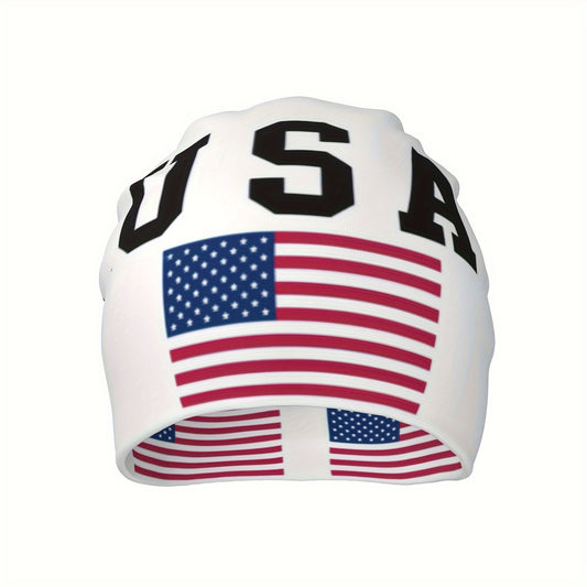 [Trending] USA-Themed Soft & Lightweight Beanie Hat - Perfect for Sports, Funky Style, Hand Washable