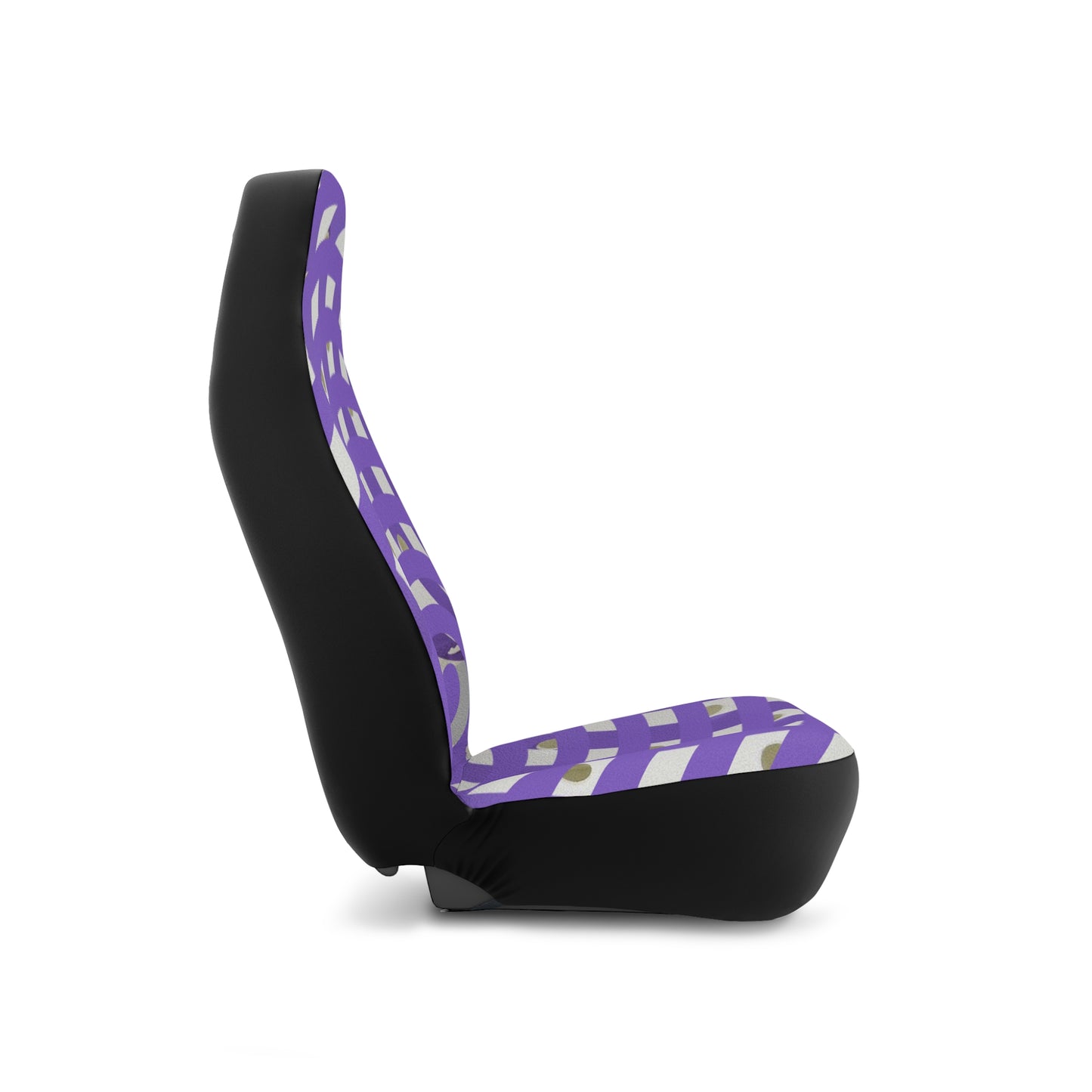 Purple Spiral Car Seat Covers - Funky Decor, Auto Accessories, Unique Gift,