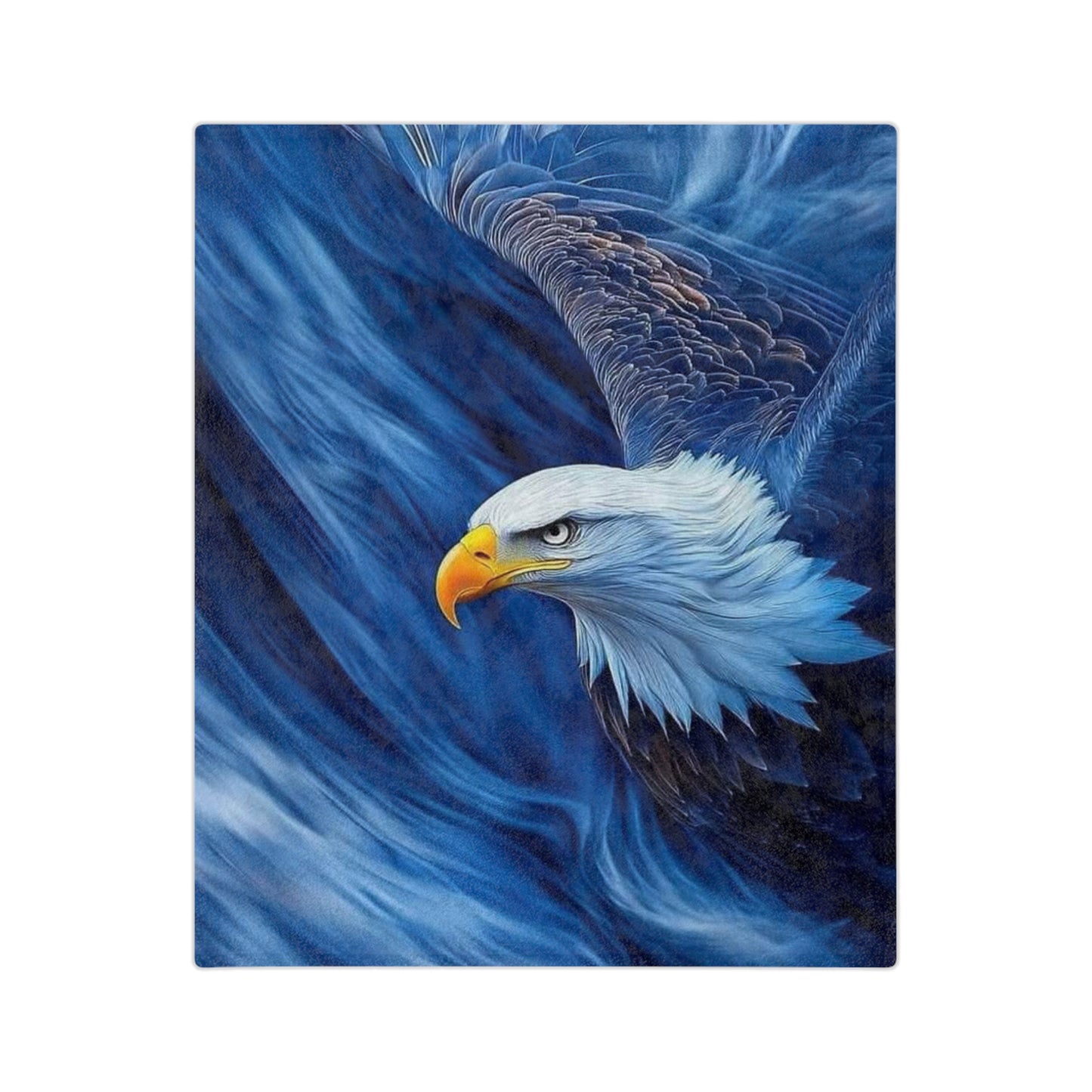 Majestic Eagle Velveteen Microfiber Blanket – Cozy Art for Nature Lovers