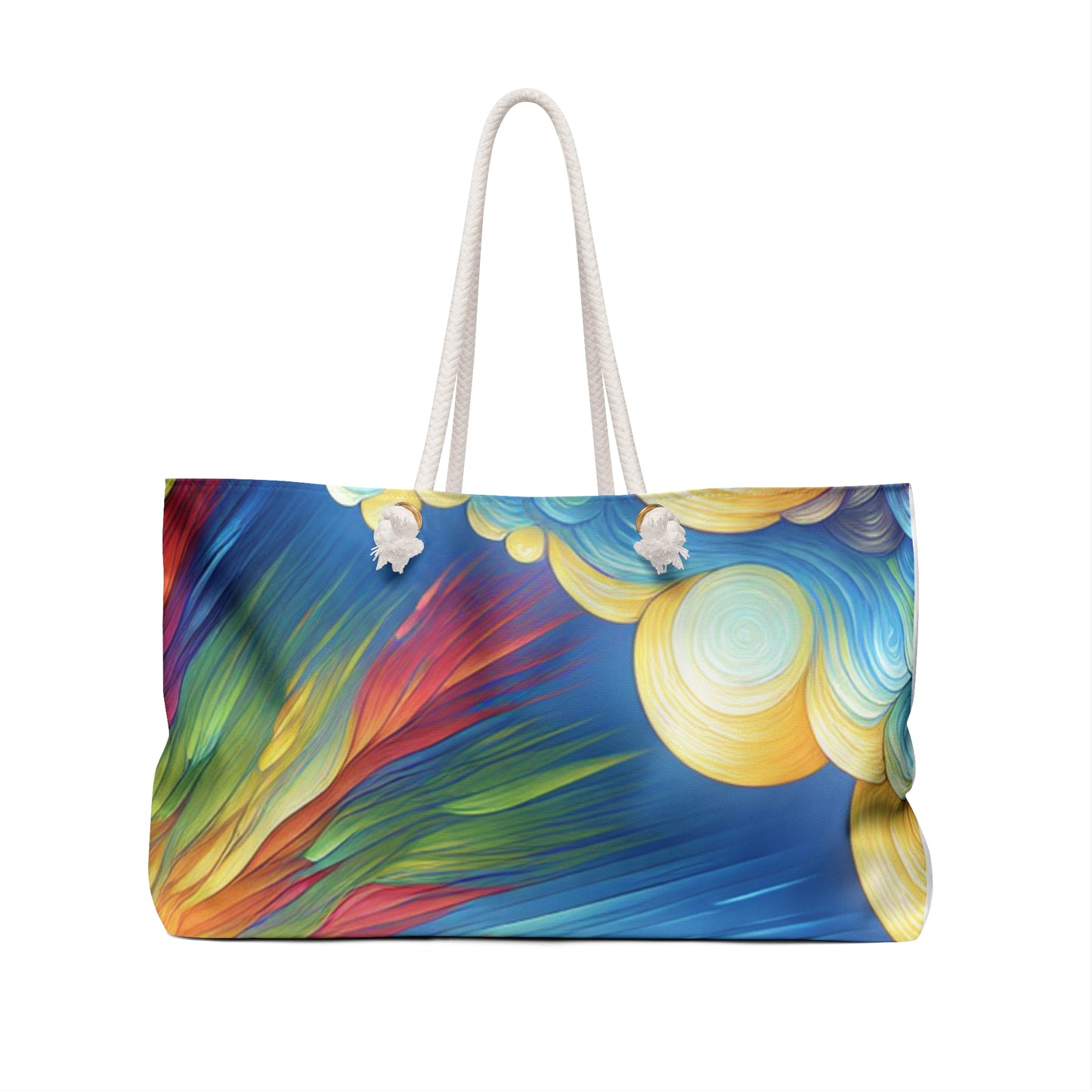 Vibrant Abstract Weekender Bag, Colorful Travel Tote, Stylish Gym Bag, Beach Weekend Must-Have, Unique Gift for Her, Art-Inspired Carryall