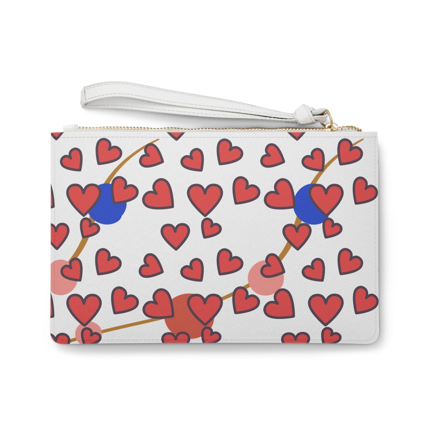 Colorful Heart Pattern Clutch Bag - Perfect Gift for Valentine's Day and Date Nights