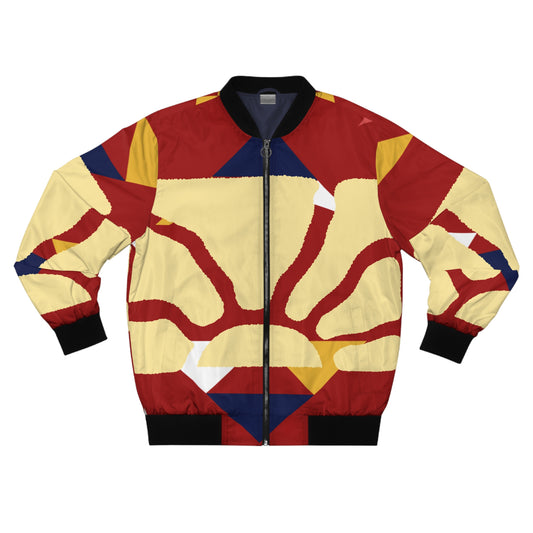 Vibrant Geometric Men's Bomber Jacket - Stylish Outerwear for Trendsetters