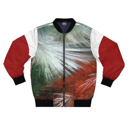 Artistic Men's Bomber Jacket - Vibrant Abstract Design