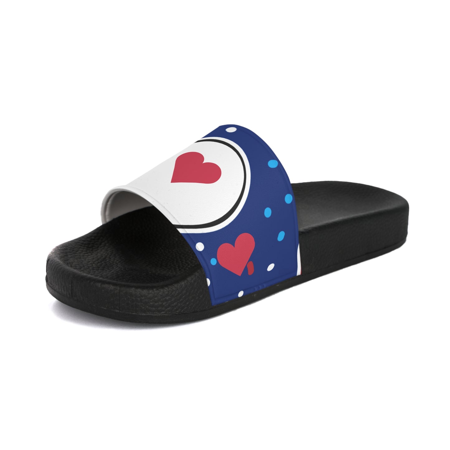 Comfortable Heart Pattern Women's Slide Sandals - Casual Summer Footwear