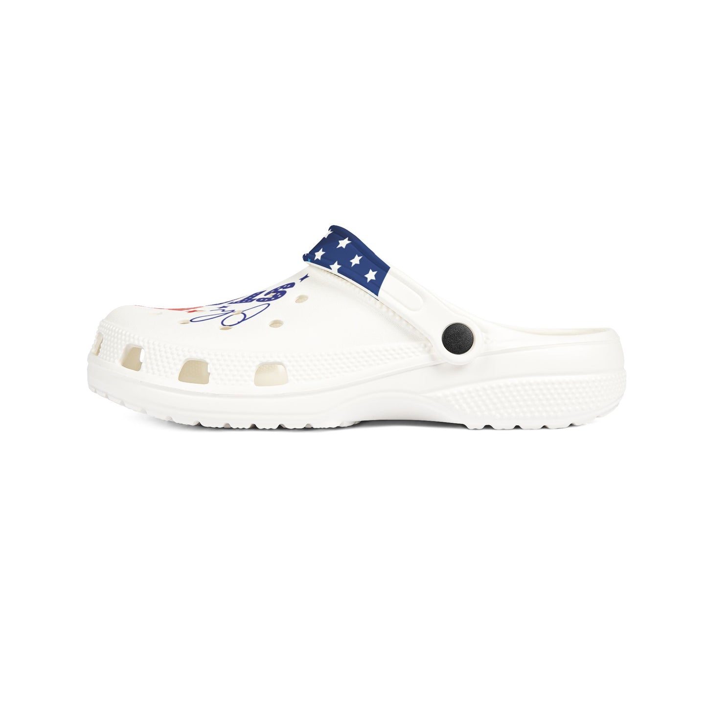 Patriotic EVA Foam Rubber Shoes, Comfortable Summer Footwear, Perfect for Holidays, Casual Wear, Fun Pool Shoes, Lightweight Sandals