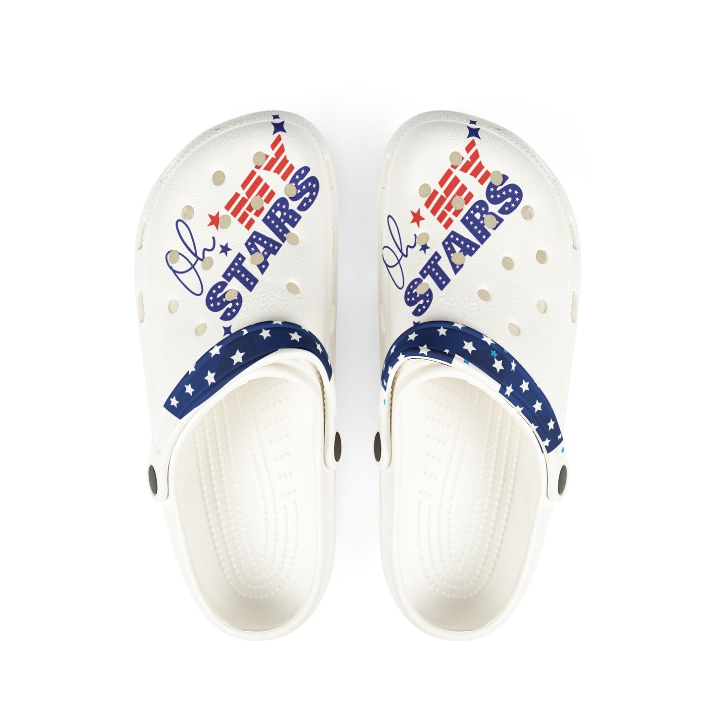 Patriotic EVA Foam Rubber Shoes, Comfortable Summer Footwear, Perfect for Holidays, Casual Wear, Fun Pool Shoes, Lightweight Sandals