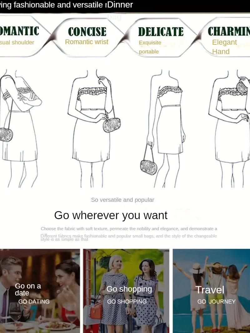 [Trending] Elegant Rhinestone Square Evening Clutch - Perfect for Weddings, Proms & Formal Events - Magenta with Polyester Lining