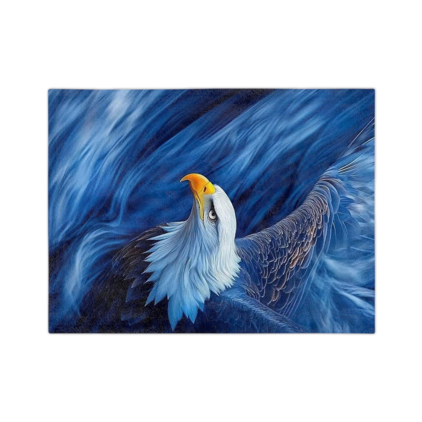 Majestic Eagle Velveteen Microfiber Blanket – Cozy Art for Nature Lovers