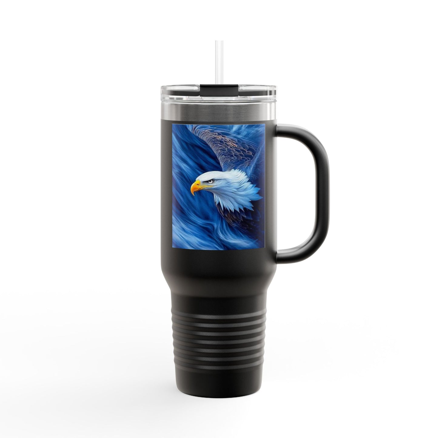 Majestic Eagle Insulated Travel Mug, 40oz | Travel Coffee Cup | Wildlife Lover Gift | Eco Friendly | Outdoor Adventure