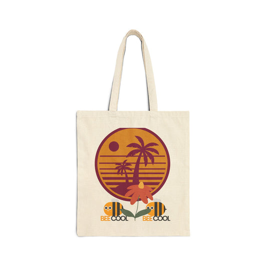 Tropical Sunset Tote Bag, Beach Bag, Eco-Friendly Shopper, Gift for Her, Summer Accessory, Vacation Bag