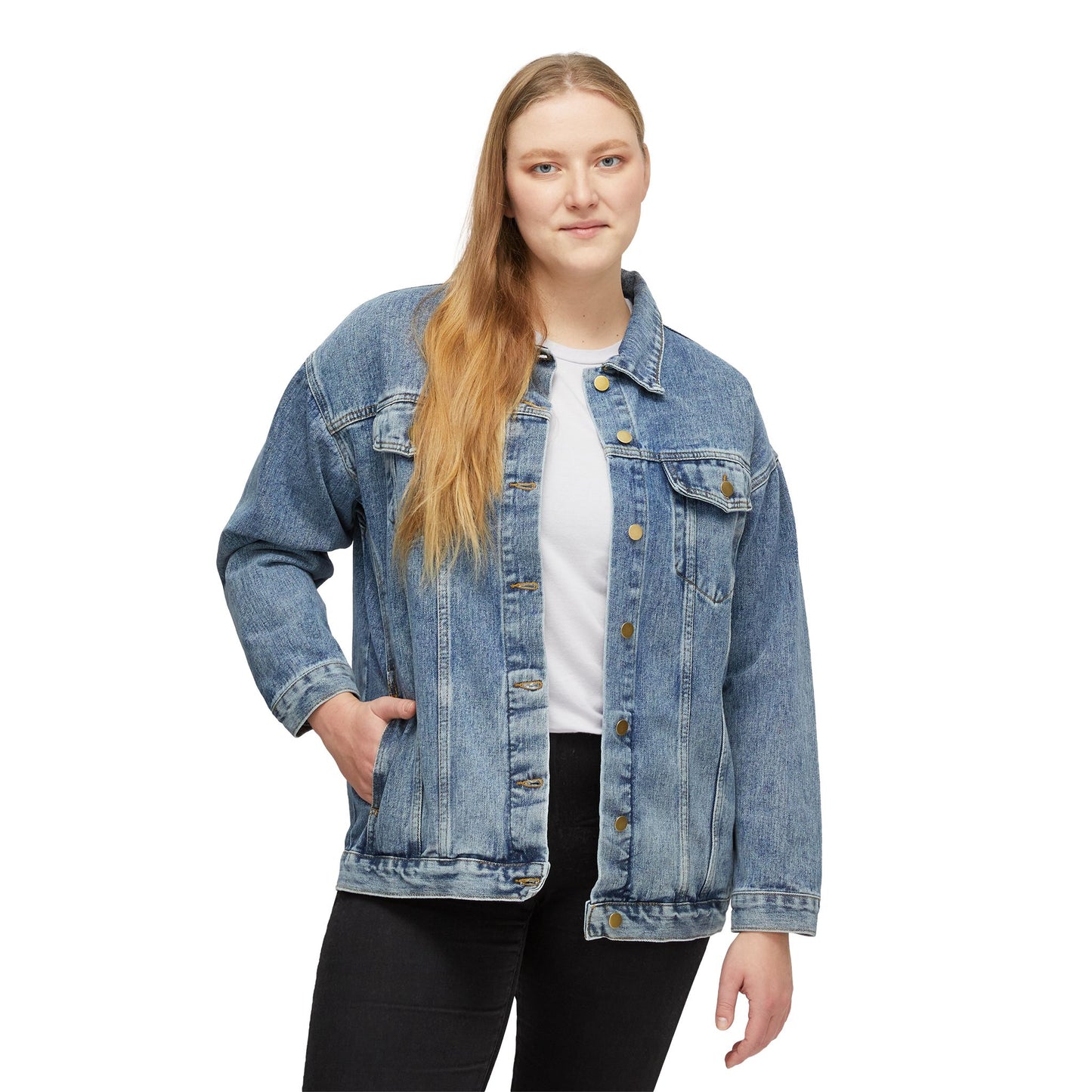 Cute Women's Denim Jacket with Heart Design - Perfect for Valentine's Day and Everyday Wear