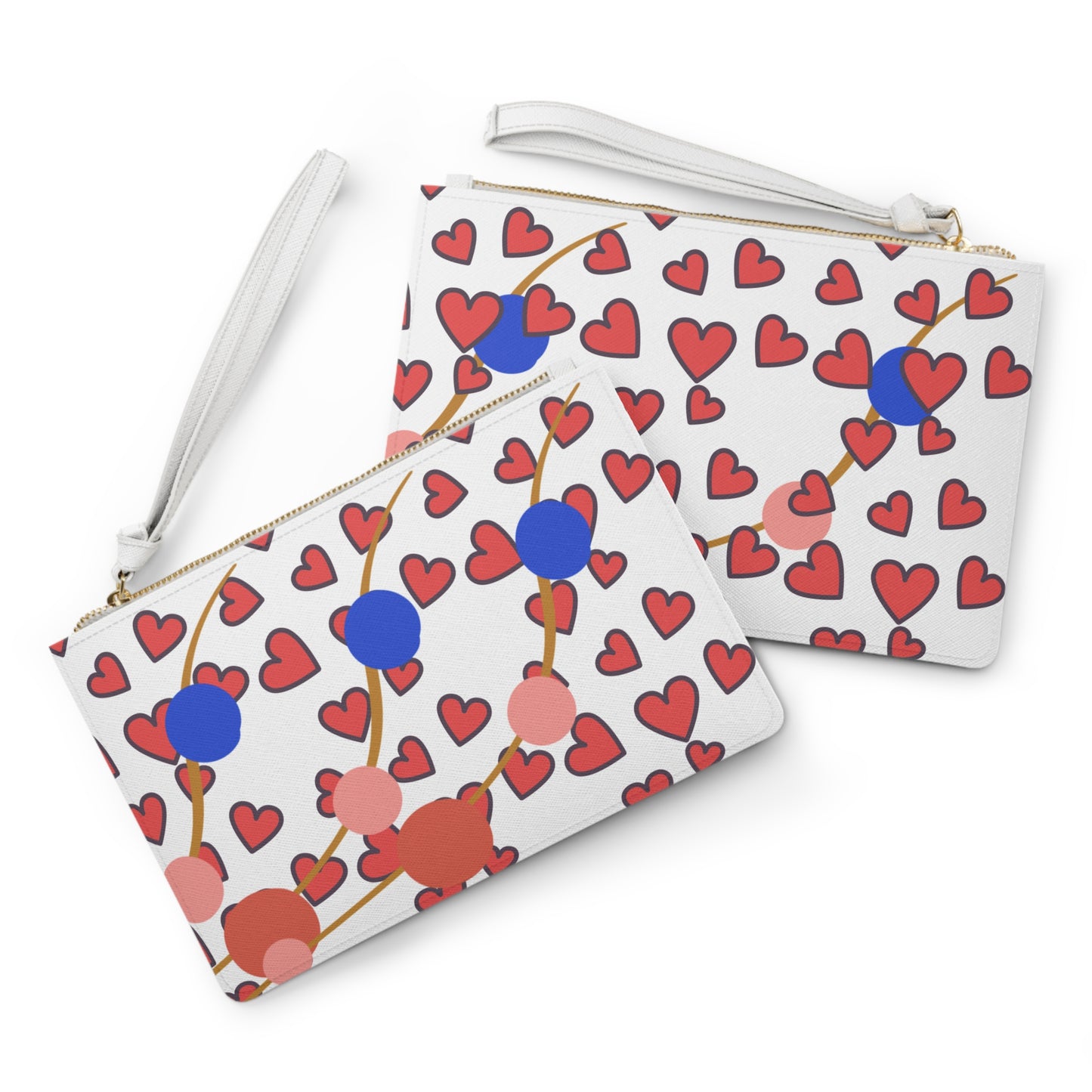 Colorful Heart Pattern Clutch Bag - Perfect Gift for Valentine's Day and Date Nights