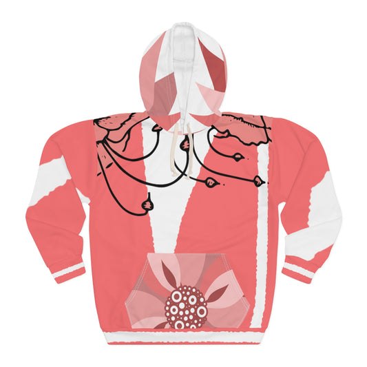 Artistic Coral Unisex Pullover Hoodie – Perfect for Everyday Comfort