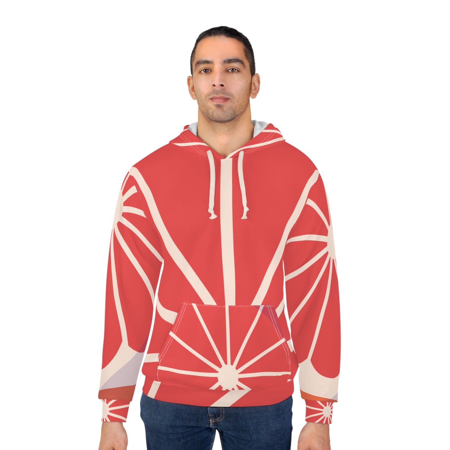 Radiant Sunburst Unisex Pullover Hoodie, Cozy Casual Wear, Gift for Friends,