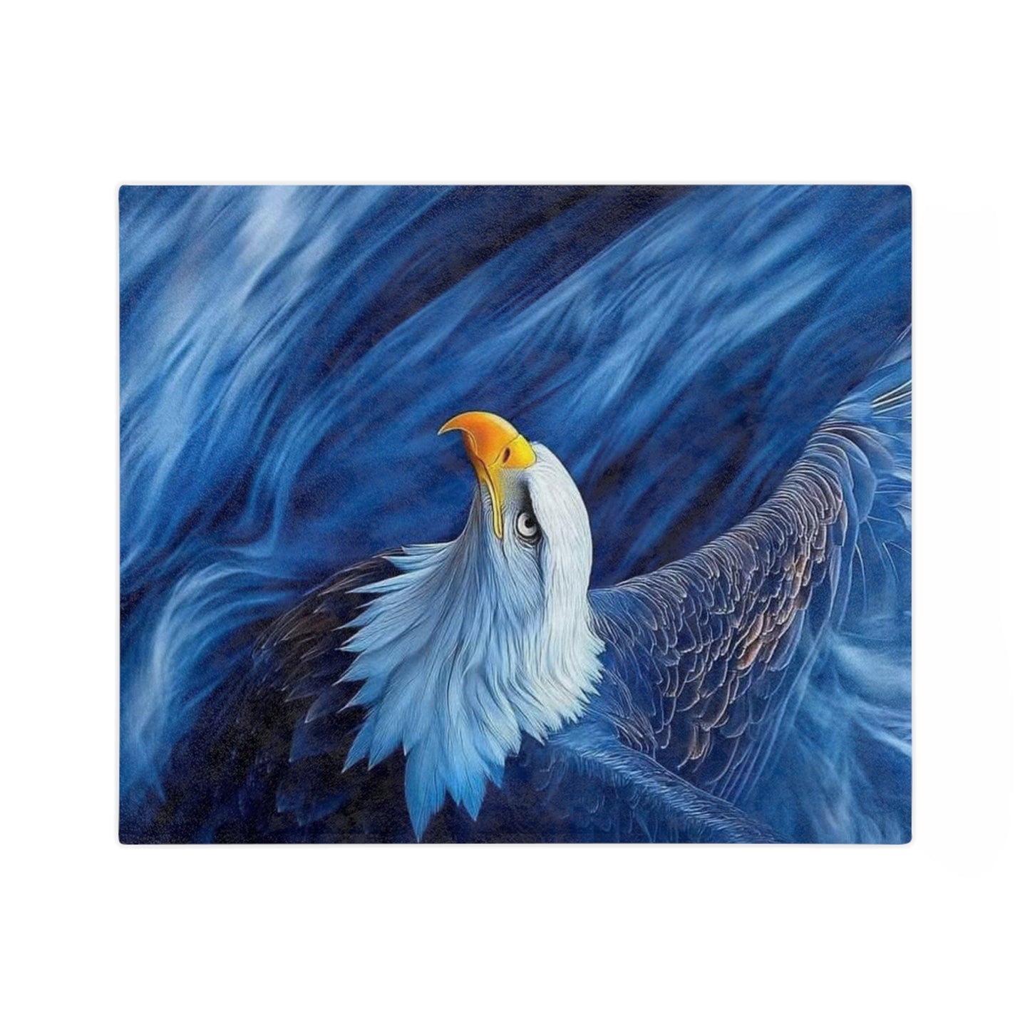 Majestic Eagle Velveteen Microfiber Blanket – Cozy Art for Nature Lovers
