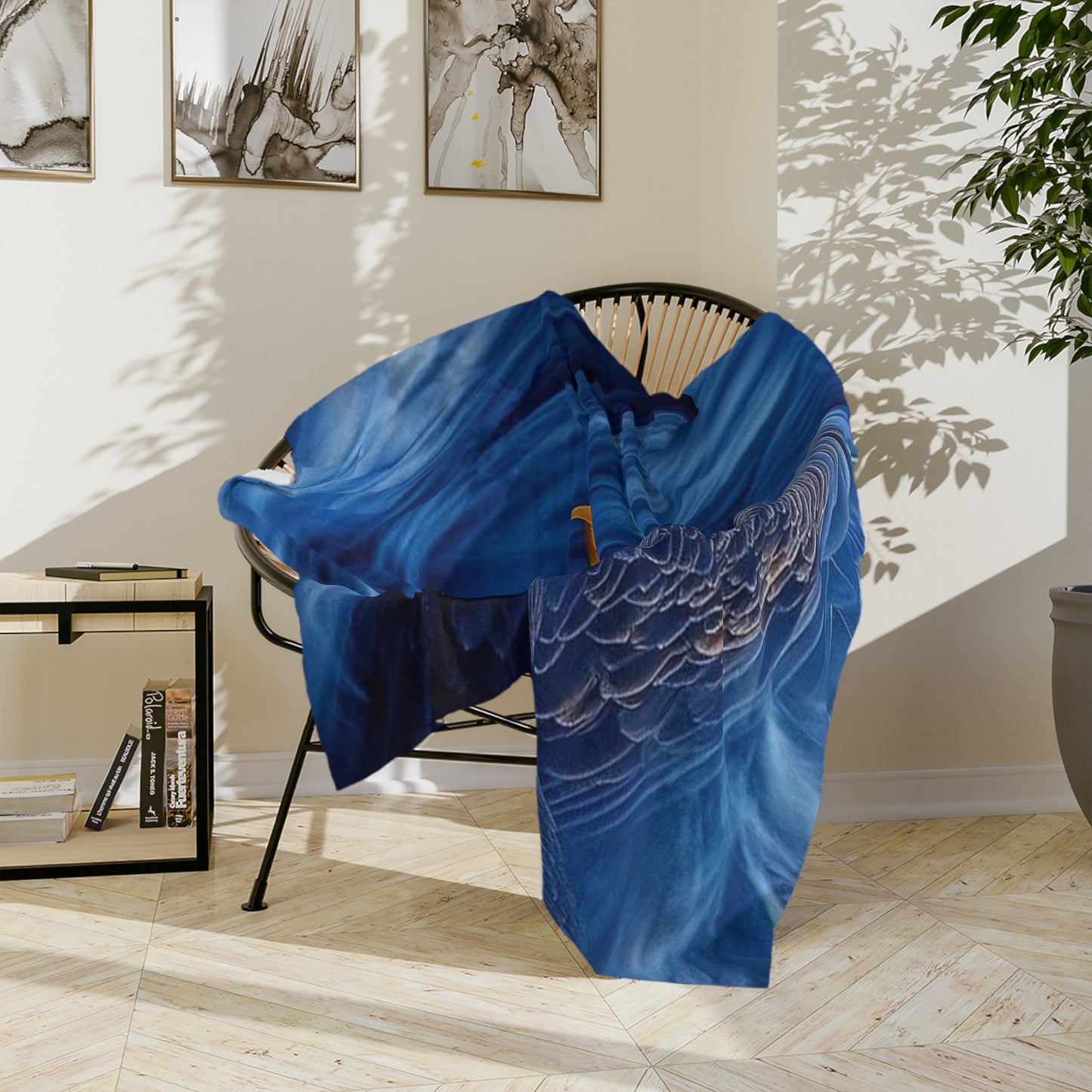 Majestic Eagle Velveteen Microfiber Blanket – Cozy Art for Nature Lovers