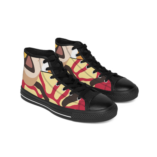 Stylish Graphic High-Top Sneakers for Women, Trendy Casual Footwear, Unique Fashion Sneakers, Gift for Her, Art-Infused Shoes