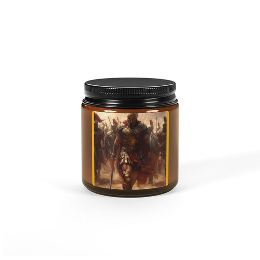 Amber Jar Scented Candle, Natural Soy Wax Blend, 6 Aromatic Scents, Glass Jar, ASTM Compliant, USA Assembled. Home Decor, Gift for Her,