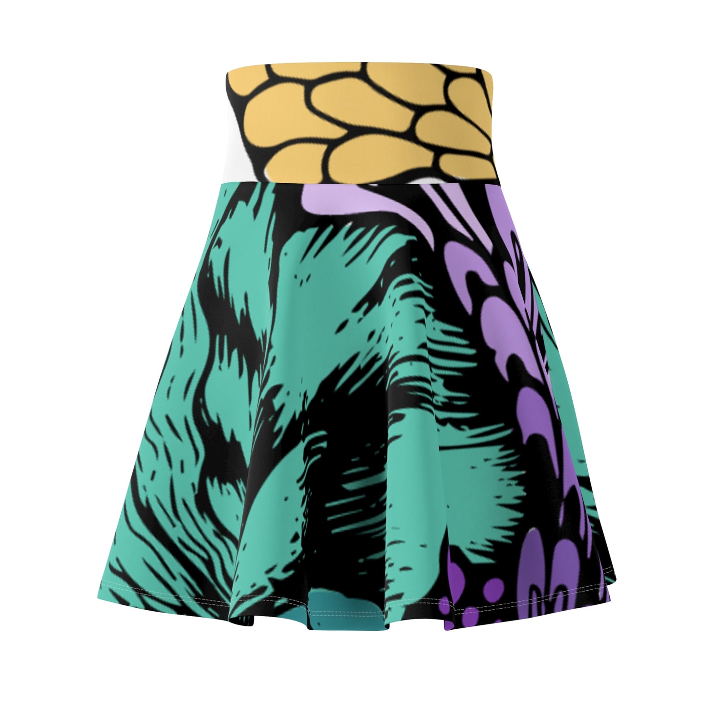 Colorful Women's Skater Skirt, Vibrant Circle Skirt, Trendy Spring Fashion, Casual Summer Outfit, Fun Party Wear, Unique Gift for Her